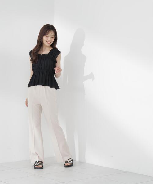 PROPORTION BODY DRESSING(プロポーションボディドレッシング)の「ギャザーブラウス / 1216210700(シャツ/ブラウス・レディース・ホワイト系その他/ピンク/ブラック・FREE)」の5枚目の写真
