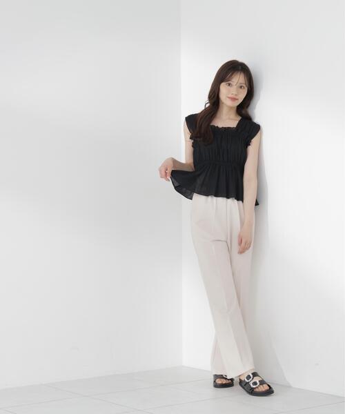 PROPORTION BODY DRESSING(プロポーションボディドレッシング)の「ギャザーブラウス / 1216210700(シャツ/ブラウス・レディース・ホワイト系その他/ピンク/ブラック・FREE)」の6枚目の写真