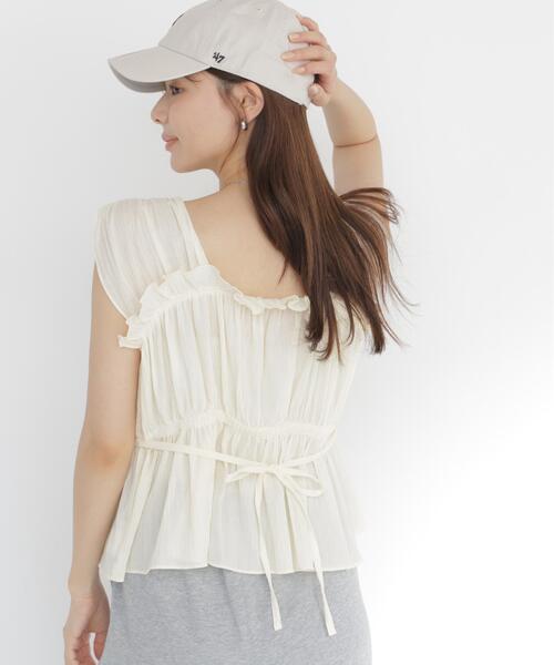 PROPORTION BODY DRESSING(プロポーションボディドレッシング)の「ギャザーブラウス / 1216210700(シャツ/ブラウス・レディース・ホワイト系その他/ピンク/ブラック・FREE)」の15枚目の写真