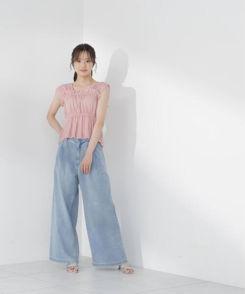 PROPORTION BODY DRESSING(プロポーションボディドレッシング)の「ギャザーブラウス / 1216210700(シャツ/ブラウス・レディース・ホワイト系その他/ピンク/ブラック・FREE)」の6枚目の写真