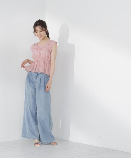 PROPORTION BODY DRESSING(プロポーションボディドレッシング)の「ギャザーブラウス / 1216210700(シャツ/ブラウス・レディース・ホワイト系その他/ピンク/ブラック・FREE)」の7枚目の写真