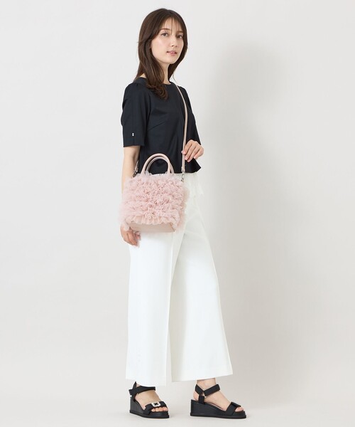 TO BE CHIC(トゥー ビー シック)の「チュールフリルバッグ(ハンドバッグ・レディース・ベージュ系その他4/ピンク系その他2・FREE)」の5枚目の写真
