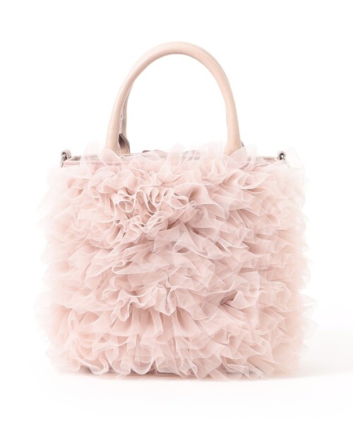 TO BE CHIC(トゥー ビー シック)の「チュールフリルバッグ(ハンドバッグ・レディース・ベージュ系その他4/ピンク系その他2・FREE)」の8枚目の写真