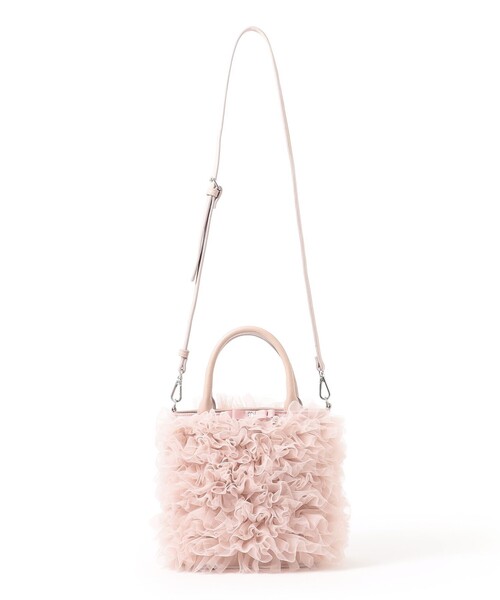 TO BE CHIC(トゥー ビー シック)の「チュールフリルバッグ(ハンドバッグ・レディース・ベージュ系その他4/ピンク系その他2・FREE)」の14枚目の写真