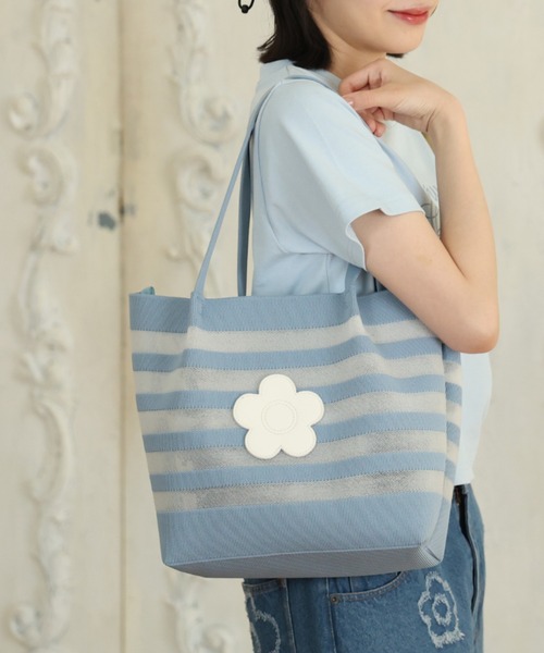 メッシュボーダーニット トート（トートバッグ）｜MARY QUANT（マリー