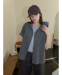 Linden half shirt (khaki check)