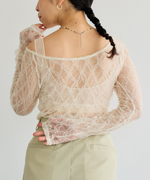 IENA LA BOUCLE ダイヤlaceカットソー