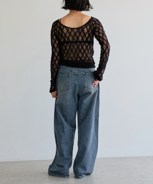 IENA LA BOUCLE(イエナラブークル)の「IENA LA BOUCLE ダイヤlaceカットソー(Tシャツ/カットソー・レディース・ホワイト/ブラック・FREE)」の22枚目の写真