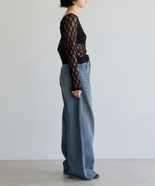 IENA LA BOUCLE(イエナラブークル)の「IENA LA BOUCLE ダイヤlaceカットソー(Tシャツ/カットソー・レディース・ホワイト/ブラック・FREE)」の21枚目の写真