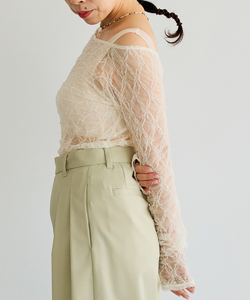 IENA LA BOUCLE(イエナラブークル)の「IENA LA BOUCLE ダイヤlaceカットソー(Tシャツ/カットソー・レディース・ホワイト/ブラック・FREE)」の19枚目の写真