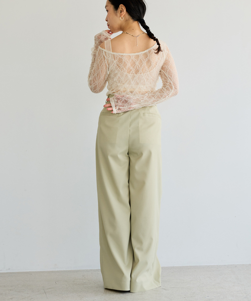 IENA LA BOUCLE(イエナラブークル)の「IENA LA BOUCLE ダイヤlaceカットソー(Tシャツ/カットソー・レディース・ホワイト/ブラック・FREE)」の14枚目の写真