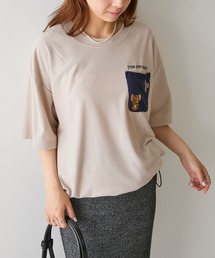 【SETUP7】TOM and JERRY/トムとジェリー ポケット付き 裾ドローコード Tシャツ MNY