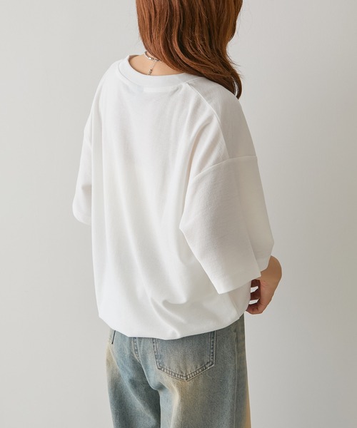 Tom&Jerry(トムアンドジェリー)の「【SETUP7】TOM and JERRY/トムとジェリー ポケット付き 裾ドローコード Tシャツ MNY(Tシャツ/カットソー・レディース・ベージュ/ネイビー/ブラック/ホワイト・L/M)」の14枚目の写真