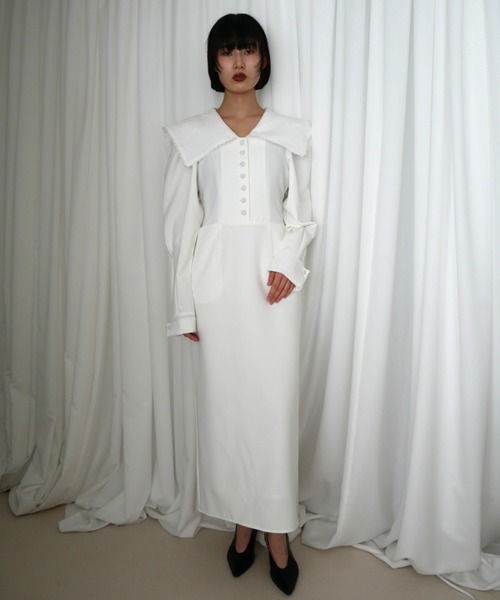 HONEY MI HONEY（ハニーミーハニー）の「stretch jersey sailor one-piece（ワンピース・レディース・ネイビー/ブラック/ホワイト・FREE）」の2枚目の写真
