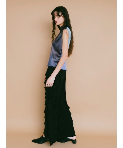 sahara(サハラ)の「Art Print Sleeveless Top(Tシャツ/カットソー・レディース・ブルー/ブラック/ライトブルー・FREE)」の5枚目の写真
