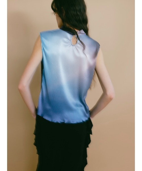 sahara(サハラ)の「Art Print Sleeveless Top(Tシャツ/カットソー・レディース・ブルー/ブラック/ライトブルー・FREE)」の7枚目の写真