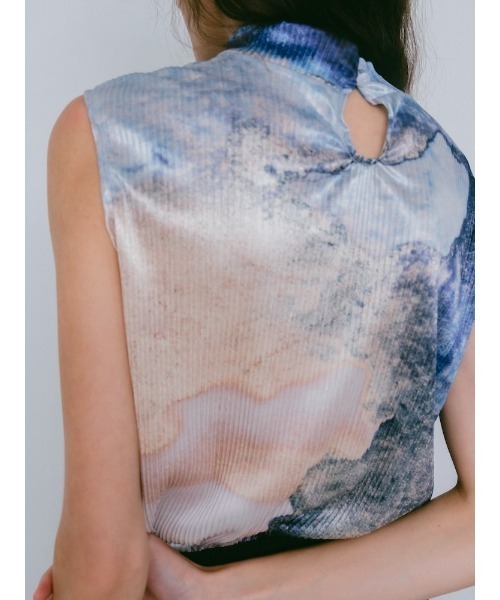 sahara(サハラ)の「Art Print Sleeveless Top(Tシャツ/カットソー・レディース・ブルー/ブラック/ライトブルー・FREE)」の15枚目の写真