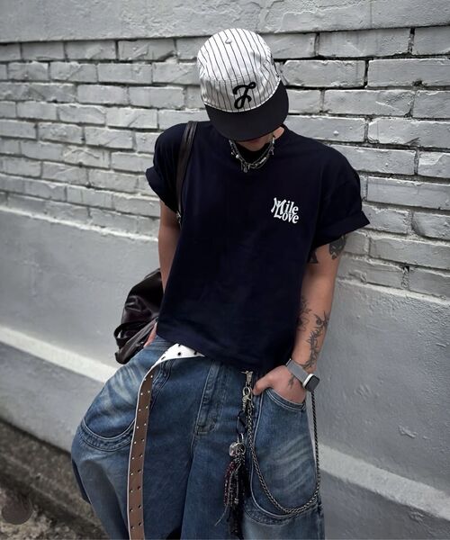 THE MILE(ザマイル)の「ガーメンツクロップマイラブクルーネック_GRAY(Tシャツ/カットソー・メンズ・その他・SMALL/MEDIUM/LARGE/X-LARGE)」の4枚目の写真