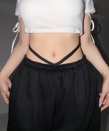 初販即完】UVカットフリルスウェットパンツ（スウェットパンツ