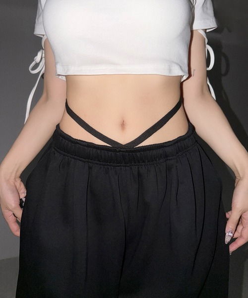 セール】ウエストレイヤードスウェットパンツ（スウェットパンツ