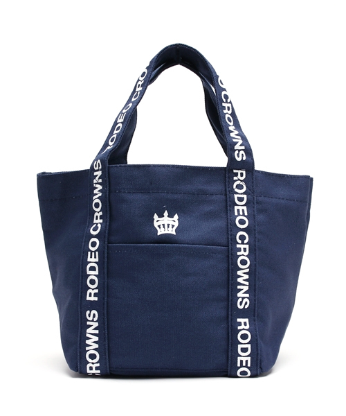 RODEO CROWNS WIDE BOWL（ロデオクラウンズワイドボウル）の「クラウンズ ロゴ テープ ミニトート（ショルダーバッグ・レディース・ピンク/レッド/オレンジ/カモフラージュ/ターコイズブルー/ブルー/オフホワイト/ブラック系その他/ライトブルー/ブラック・FREE）」の6枚目の写真