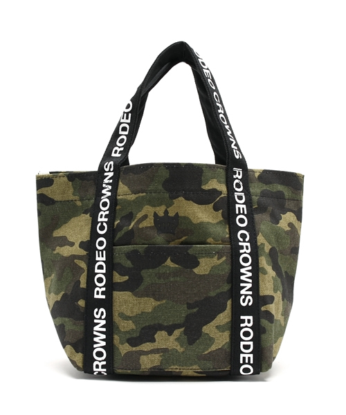 RODEO CROWNS WIDE BOWL（ロデオクラウンズワイドボウル）の「クラウンズ ロゴ テープ ミニトート（ショルダーバッグ・レディース・ピンク/レッド/オレンジ/カモフラージュ/ターコイズブルー/ブルー/オフホワイト/ブラック系その他/ライトブルー/ブラック・FREE）」の10枚目の写真