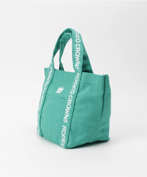 RODEO CROWNS WIDE BOWL（ロデオクラウンズワイドボウル）の「クラウンズ ロゴ テープ ミニトート（ショルダーバッグ・レディース・ピンク/レッド/オレンジ/カモフラージュ/ターコイズブルー/ブルー/オフホワイト/ブラック系その他/ライトブルー/ブラック・FREE）」の21枚目の写真