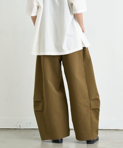 CIAOPANIC TYPY（チャオパニックティピー）の「【UNISEX】チェックカーブスラックス（その他パンツ・レディース・ブラック/ベージュ・MEDIUM/LARGE）」の20枚目の写真