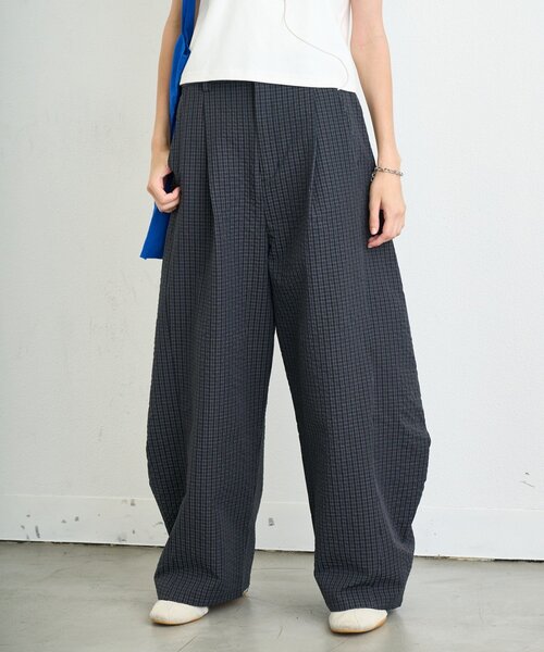 CIAOPANIC TYPY（チャオパニックティピー）の「【UNISEX】チェックカーブスラックス（その他パンツ・レディース・ブラック/ベージュ・MEDIUM/LARGE）」の16枚目の写真