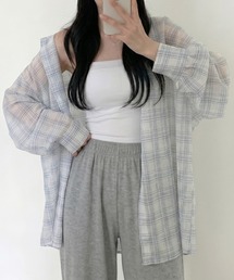 チェック ロングシャツ」に該当するシャツ/ブラウスファッション通販 