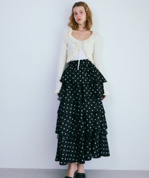 Rosy luce（ロージールーチェ）の「DOT SHEER TIERED SKIRT（ドットシアーティアードスカート）（スカート）」