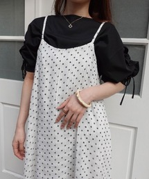 CORNERS（コーナーズ）の「花柄プリントシアーチェックキャミワンピース（ワンピース）」