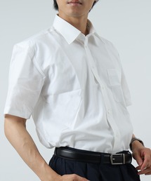 形態安定 半袖シャツ ビジネスシャツ 白 レギュラー ボタンダウン