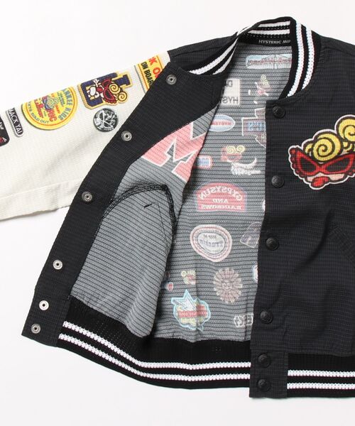 HYSTERIC MINI(ヒステリックミニ)の「CRAZY COLLAGE エアサッカー ブルゾン(ブルゾン・キッズ・ブラック/レッド・100)」の4枚目の写真