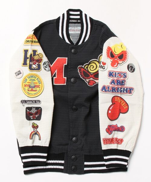 HYSTERIC MINI(ヒステリックミニ)の「CRAZY COLLAGE エアサッカー ブルゾン(ブルゾン・キッズ・ブラック/レッド・100)」の5枚目の写真