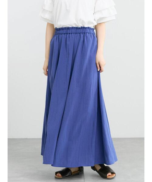 Samansa Mos2(サマンサ モスモス)の「【接触冷感】フレアスカート(スカート・レディース・ブルー・F)」の4枚目の写真