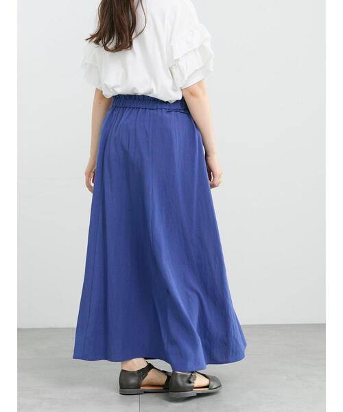 Samansa Mos2(サマンサ モスモス)の「【接触冷感】フレアスカート(スカート・レディース・ブルー・F)」の6枚目の写真