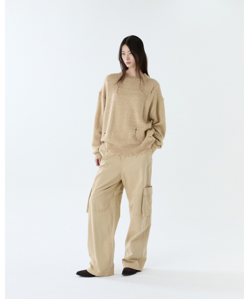 THEENDQUESTION(ジエンドクエスチョン)の「Damage knit top / BEIGE(ニット/セーター・レディース・その他・1/2)」の4枚目の写真
