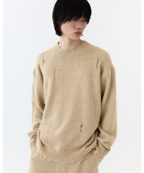 THEENDQUESTION(ジエンドクエスチョン)の「Damage knit top / BEIGE(ニット/セーター・レディース・その他・1/2)」の7枚目の写真