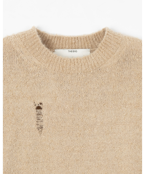 THEENDQUESTION(ジエンドクエスチョン)の「Damage knit top / BEIGE(ニット/セーター・レディース・その他・1/2)」の10枚目の写真