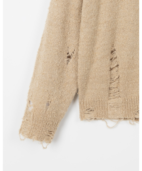 THEENDQUESTION(ジエンドクエスチョン)の「Damage knit top / BEIGE(ニット/セーター・レディース・その他・1/2)」の11枚目の写真