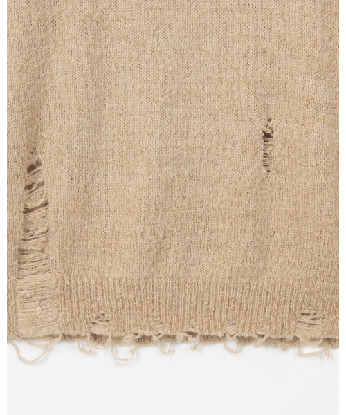 THEENDQUESTION(ジエンドクエスチョン)の「Damage knit top / BEIGE(ニット/セーター・レディース・その他・1/2)」の12枚目の写真