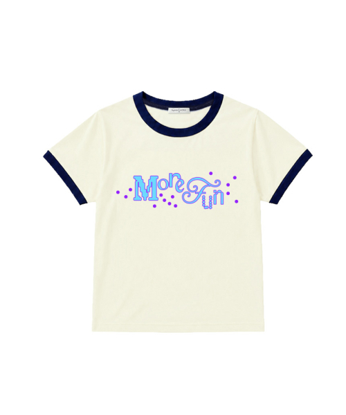 THEMORFHOUSE(ザモーフハウス)の「MORE FUN リンガー半袖Tシャツ ホワイトメランジェ(Tシャツ/カットソー・レディース・その他・MEDIUM)」の3枚目の写真