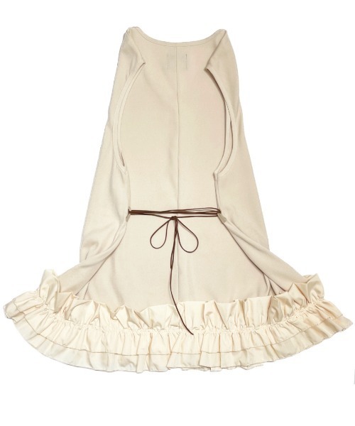 CRYSTAL BALL(クリスタルボール)の「Gathered Hem Sleeveless Tops(Tシャツ/カットソー・レディース・ベージュ/ブラック・FREE)」の7枚目の写真
