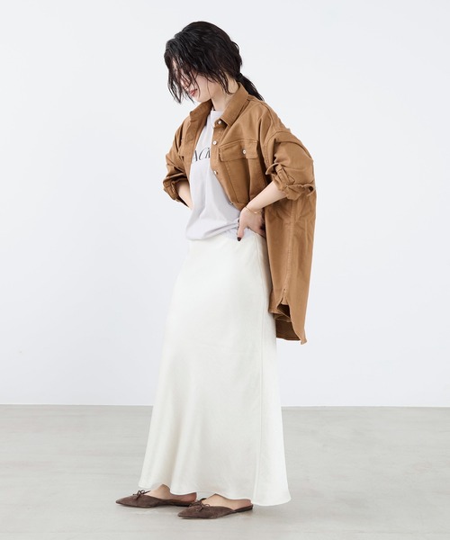 Healthy denim(ヘルシーデニム)の「【Healthy DENIM】ビックシャツ-Almond SH(シャツ/ブラウス・レディース・ブラウン/キャメル・1)」の6枚目の写真