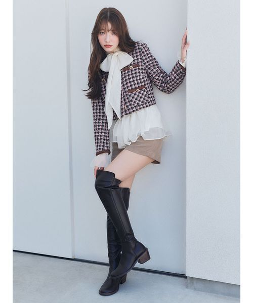 LILY BROWN(リリーブラウン)の「ドレープボウタイシフォンブラウス(シャツ/ブラウス・レディース・ライトブルー/ダークブラウン/アイボリー/マルチ・F)」の6枚目の写真