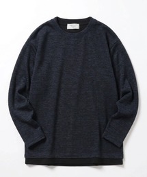 2026AW Knit Sew Fake Layered Plain Long Sleeve T-Shirt/ニットソー フェイクレイヤード 無地 ロンT 長袖Tシャツ
