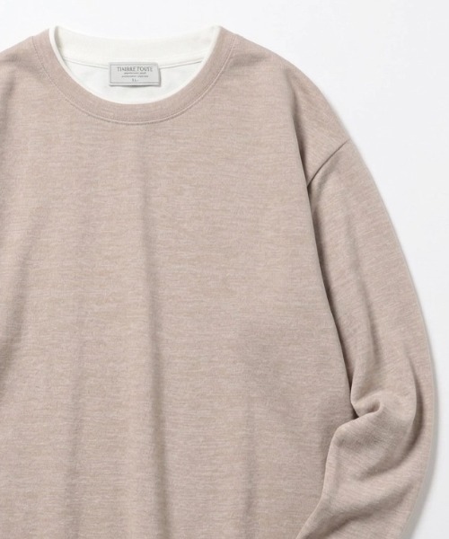 MARUKAWA(マルカワ)の「2026AW Knit Sew Fake Layered Plain Long Sleeve T-Shirt/ニットソー フェイクレイヤード 無地 ロンT 長袖Tシャツ(Tシャツ/カットソー・メンズ・ベージュ/ブラック/チャコール/ネイビー・M/L/LL)」の8枚目の写真