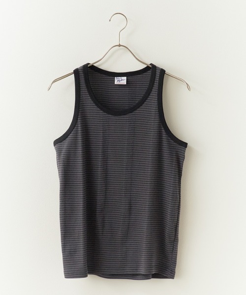 MILLER(ミラー)の「R.P.miller/ミラー Panel ribed tank top タンクトップ(タンクトップ・レディース・ブラック/グレー/ミント/ホワイト/ホワイト×ブルー・M/XL/L)」の1枚目の写真