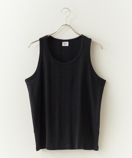 MILLER(ミラー)の「R.P.miller/ミラー Panel ribed tank top タンクトップ(タンクトップ・レディース・ブラック/グレー/ミント/ホワイト/ホワイト×ブルー・M/XL/L)」の4枚目の写真
